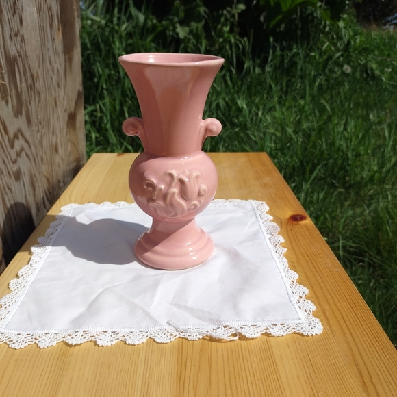 Vintage Pink Pottery Vase